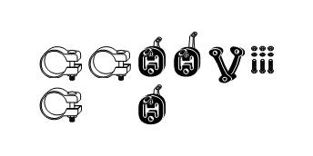 HJS Exhaust mounting kit Article number: 82 11 2373 cheaply