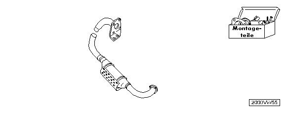 HJS Retrofit Kit, catalytic converter Article number: 90 11 1500 cheaply