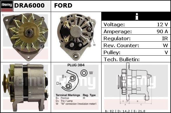 DELCO REMY Generator Varenummer: DRA6000 billige