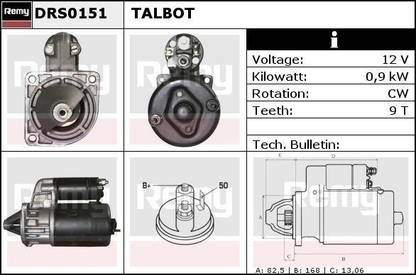 DELCO REMY Starter motor Article number: DRS0151 cheaply