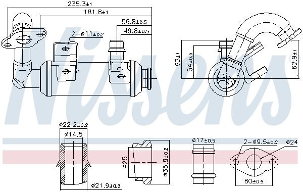 NISSENS 989407 EGR-jahuti C-MAX 1.8 TDCi 115 HP Diisel 2010