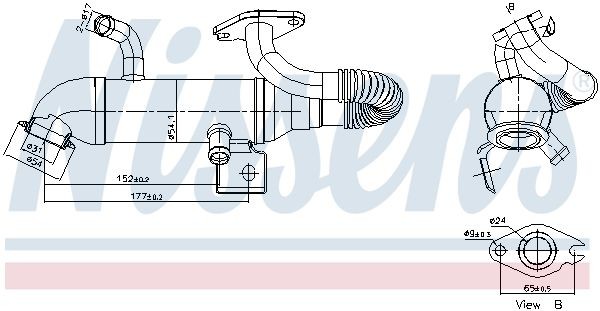 NISSENS 989408 Răcitor EGR FOCUS 1.8 Turbo DI / TDDi 90 CP motor diesel 2007
