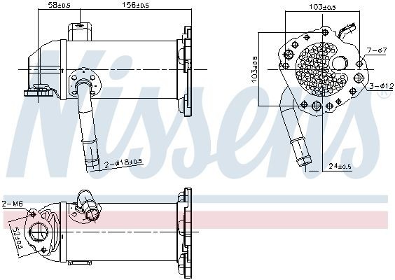 NISSENS 989431 EGR-jahuti TRANSIT CUSTOM 2.0 EcoBlue 130 HP Diisel