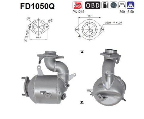 AS Diesel particulate filter Article number: FD1050Q cheaply