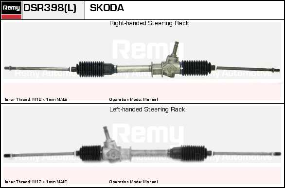 DELCO REMY Steering rack Article number: DSR398L cheaply