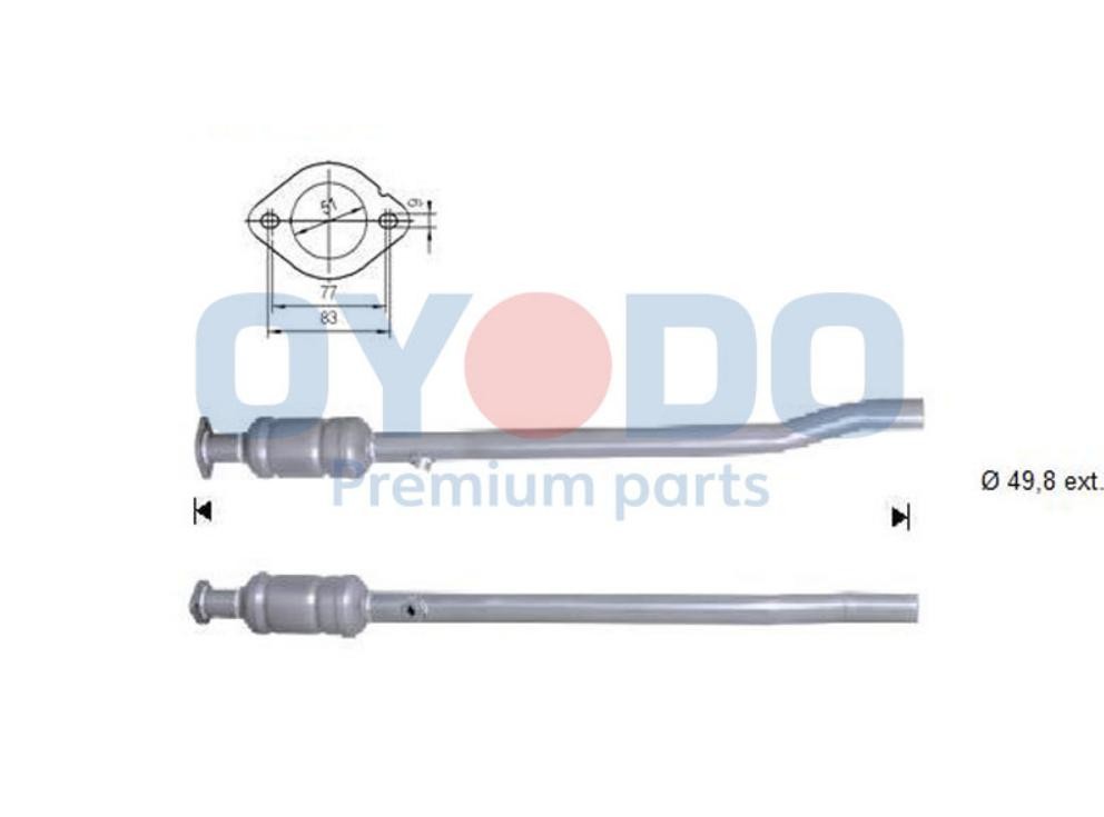 Oyodo Catalytic converter Article number: 10N0092-OYO cheaply