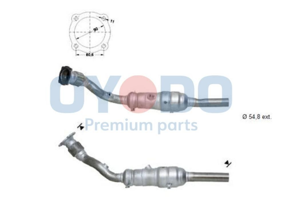 Oyodo Catalytic converter Article number: 10N0100-OYO cheaply