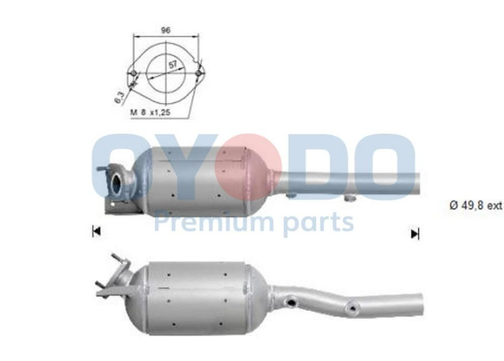 Oyodo Diesel particulate filter Article number: 20N0038-OYO cheaply