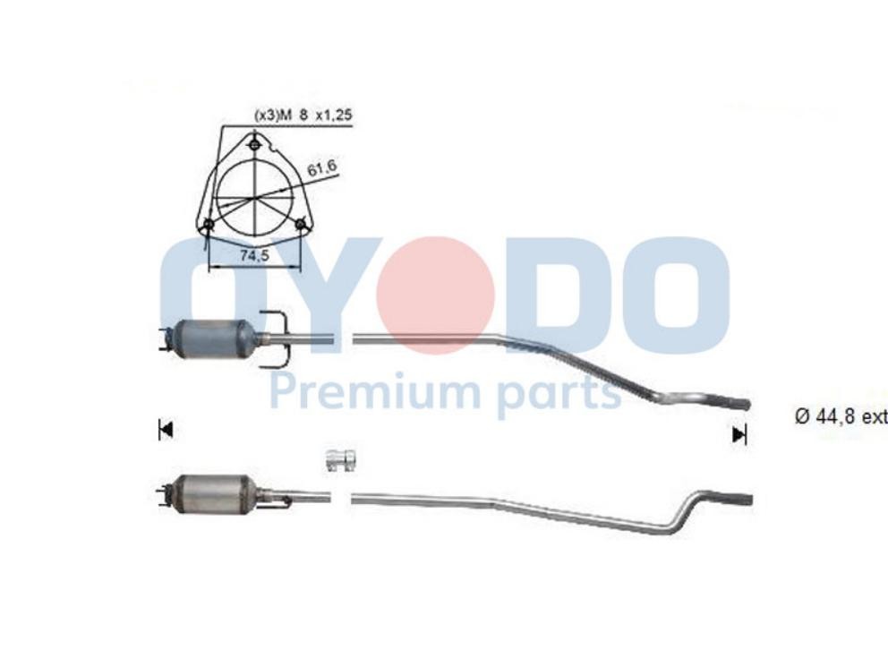 Oyodo Diesel particulate filter Article number: 20N0043-OYO cheaply