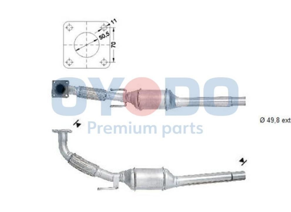 Oyodo Catalytic converter Article number: 20N0048-OYO cheaply