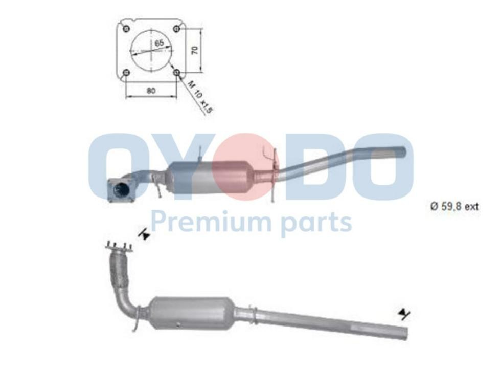 Oyodo Diesel particulate filter Article number: 20N0073-OYO cheaply
