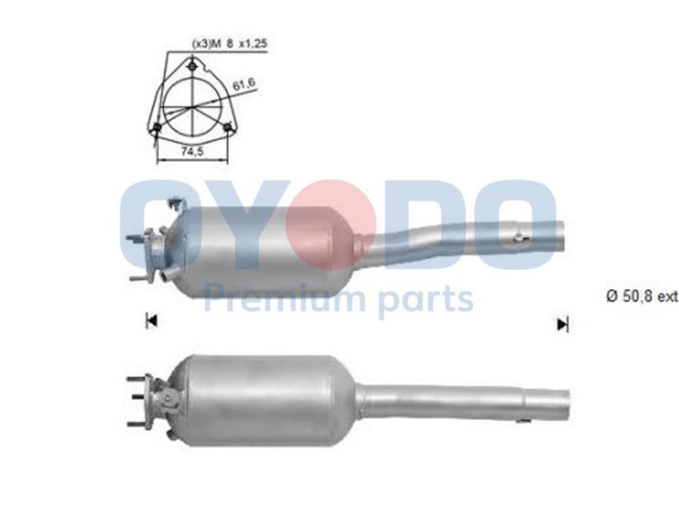 Oyodo Diesel particulate filter Article number: 20N0074-OYO cheaply