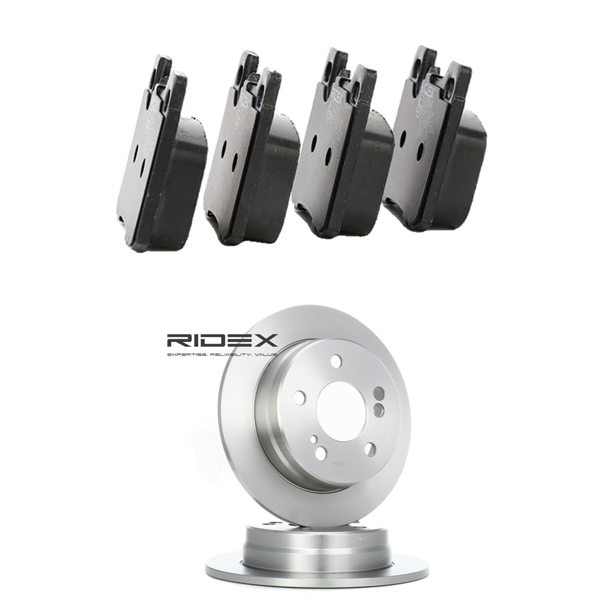 RIDEX Brake discs and pads set Article number: 3405B1830 cheaply