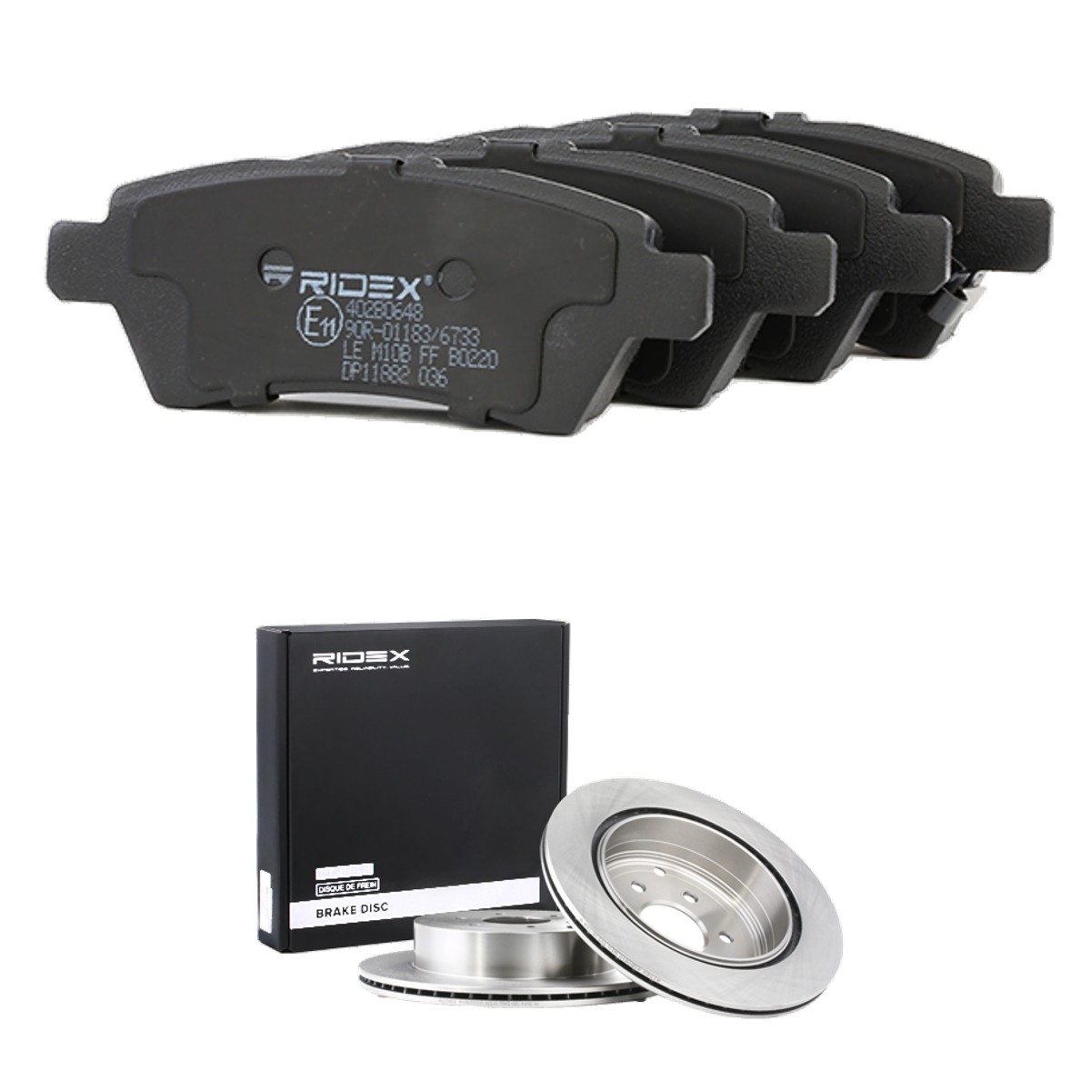 RIDEX Brake discs and pads set Article number: 3405B1865 cheaply