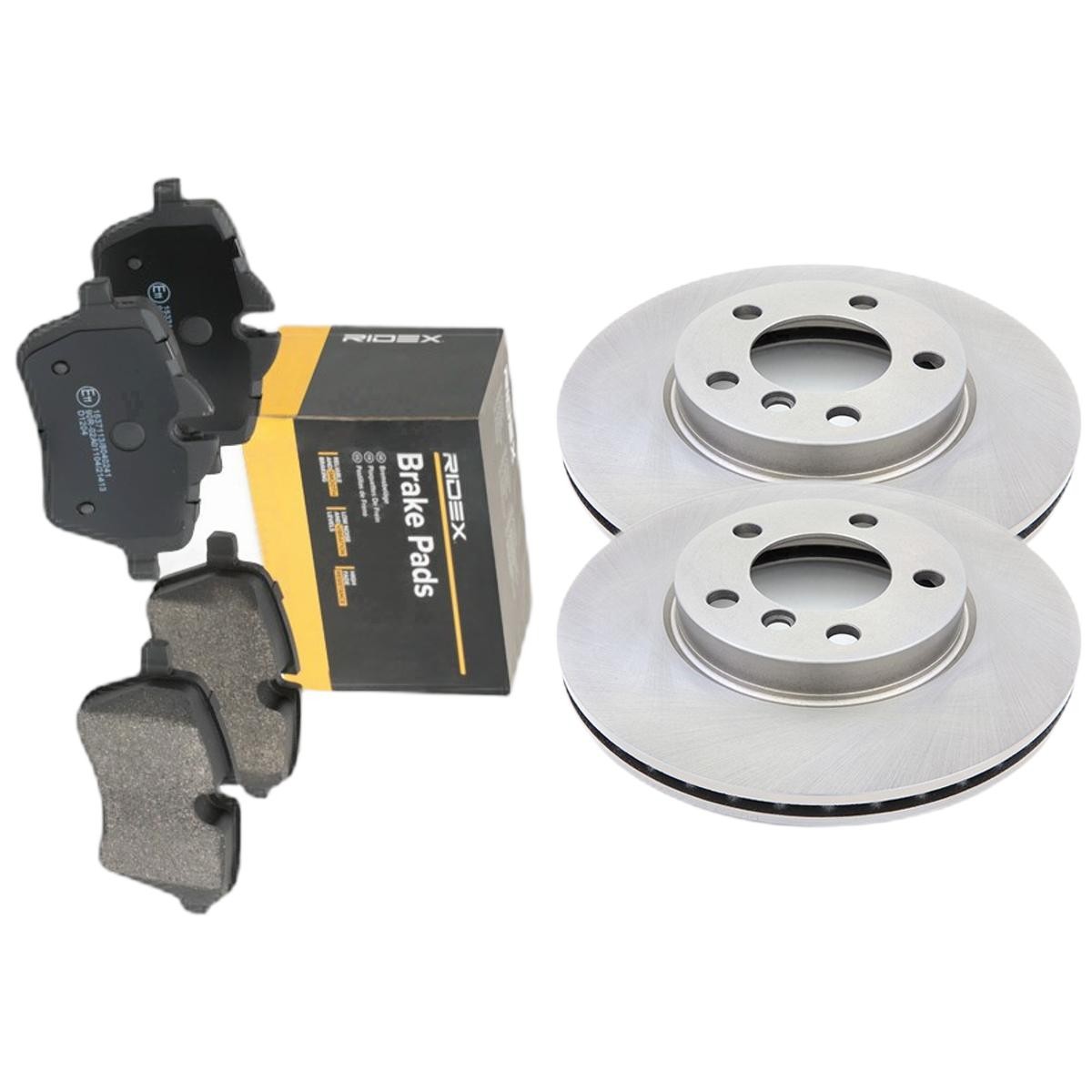 RIDEX Brake discs and pads set Article number: 3405B1964 cheaply