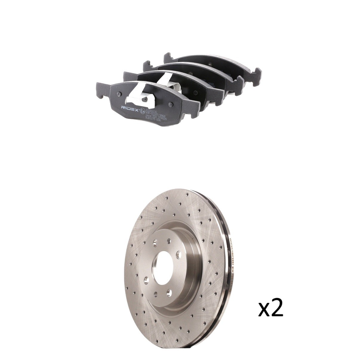 RIDEX Brake discs and pads set Article number: 3405B1987 cheaply