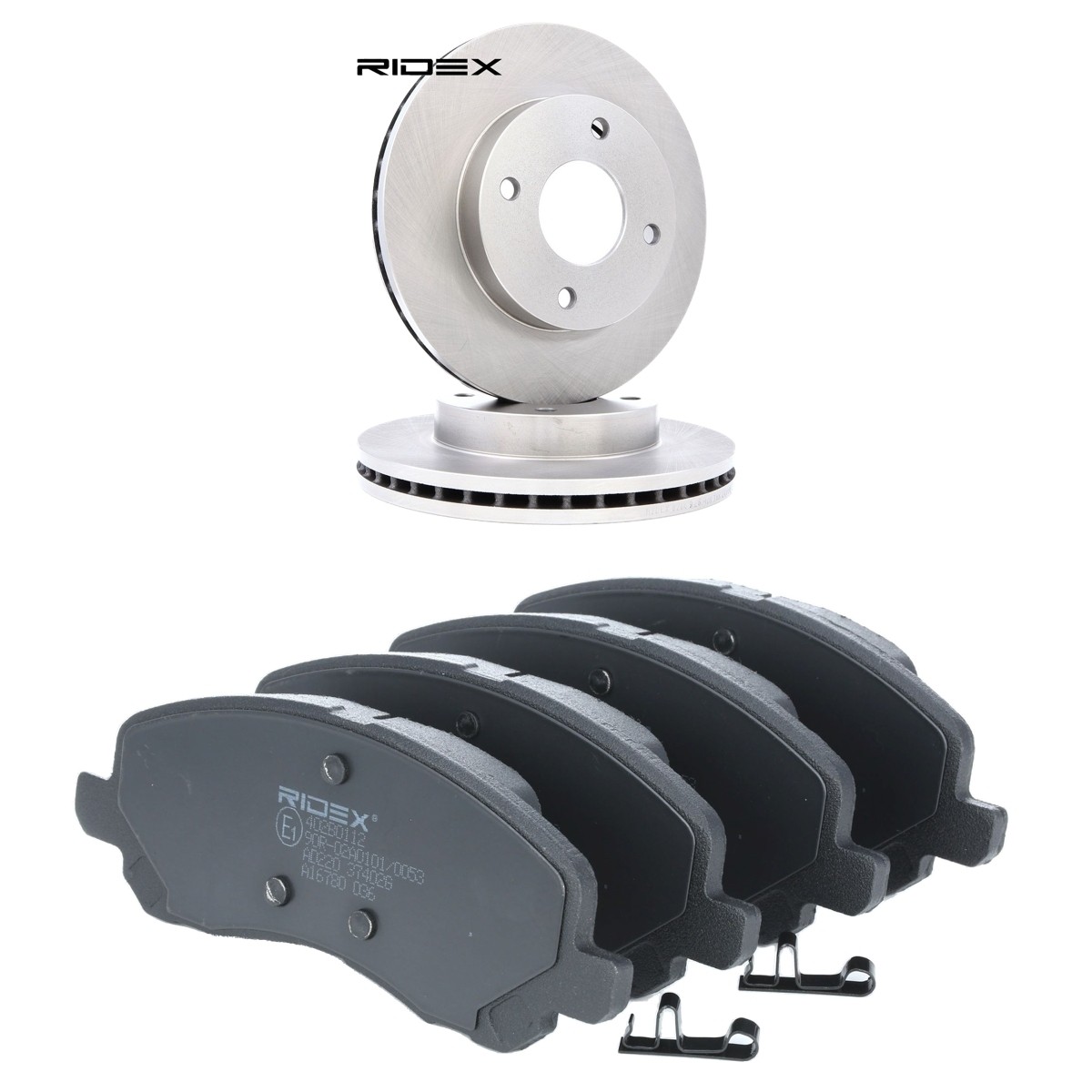 RIDEX Brake discs and pads set Article number: 3405B2009 cheaply