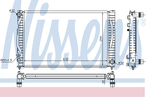 NISSENS Engine radiator Article number: 60497A cheaply