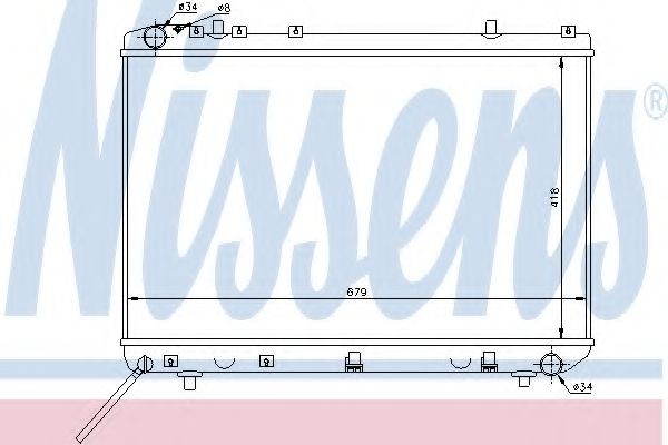 NISSENS Engine radiator Article number: 61675 cheaply