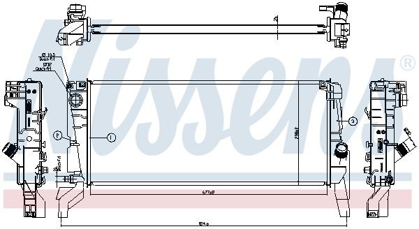 NISSENS Engine radiator Article number: 61694 cheaply