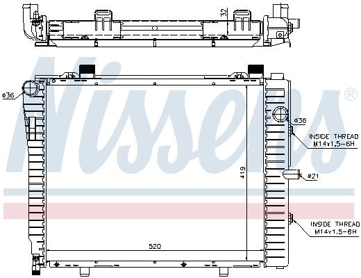 NISSENS Engine radiator Article number: 62806A cheaply
