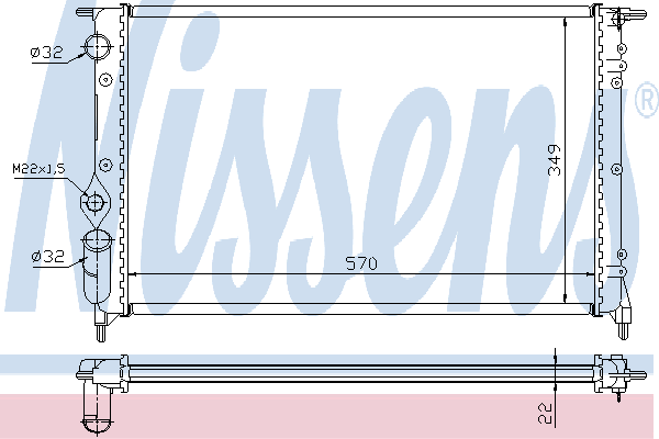 NISSENS Engine radiator Article number: 63925A cheaply