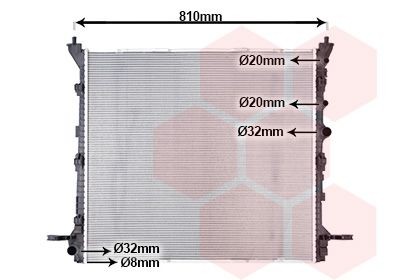 VAN WEZEL Engine radiator Article number: 58012729 cheaply
