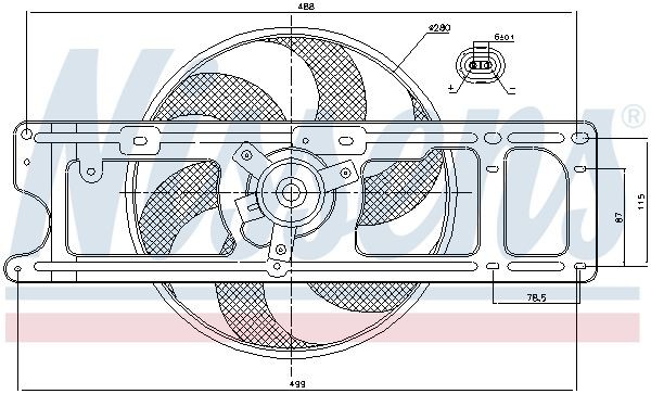 NISSENS Fan, radiator Article number: 85220 cheaply