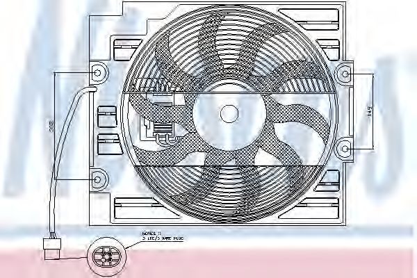 NISSENS Fan, A / C condenser Article number: 85422 cheaply