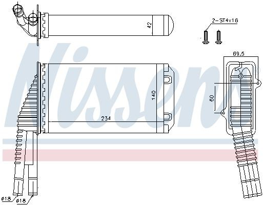 NISSENS Air conditioning evaporator Article number: 92197 cheaply