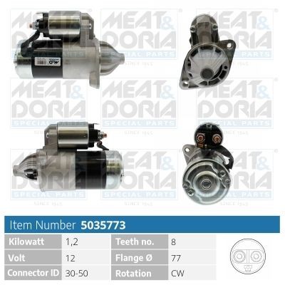 MEAT & DORIA Startmotor Artikelnummer: 5035773 billigt