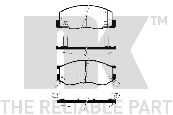 NK Brake pad set Article number: 224545 cheaply