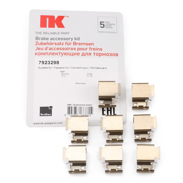 NK 7923298 Lisakomplekt, ketaspiduriklotsid TRANSIT CUSTOM 2.0 EcoBlue 170 HP Diisel