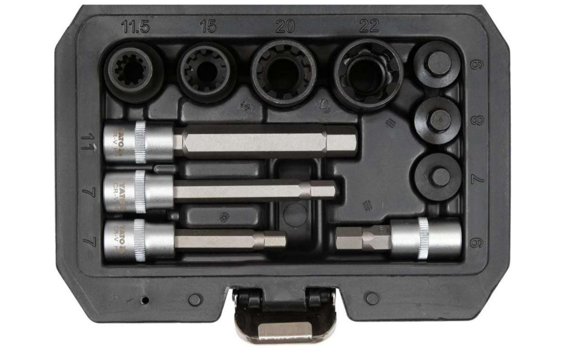 YATO YT-06808 Montaažitööriistade komplekt, pidurisadul COROLLA 1.5 RUNX VVT-i (NZE121_) 110 HP Bensiin 2007