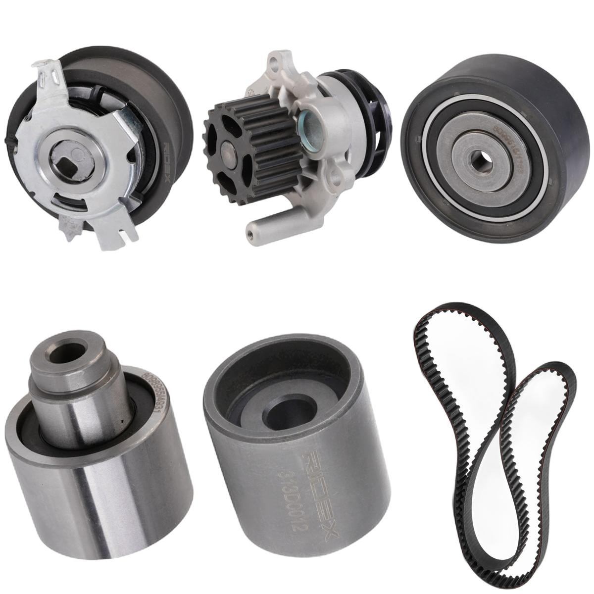 RIDEX Water pump and timing belt kit Article number: 3096W0596 cheaply