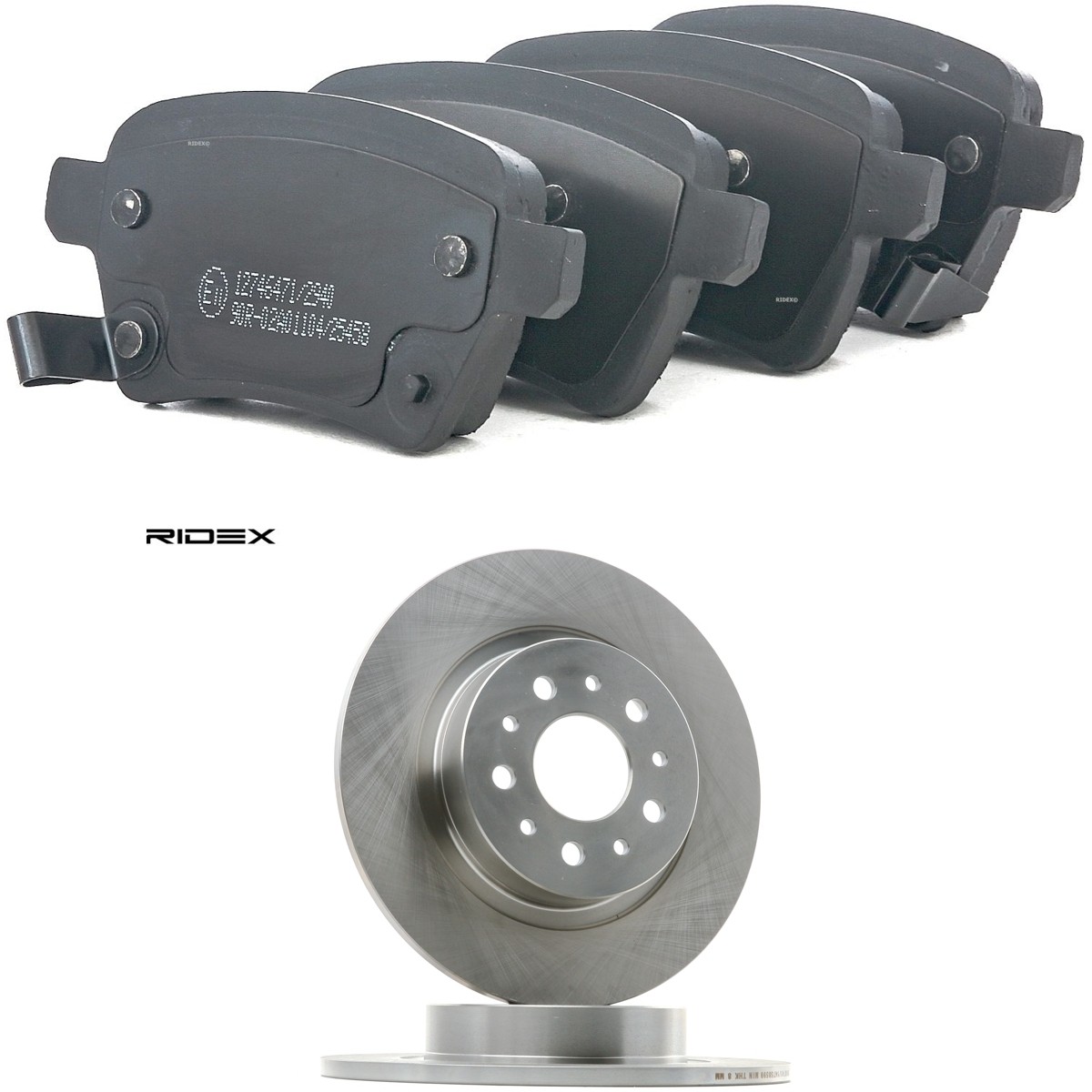 RIDEX Brake discs and pads set Article number: 3405B2443 cheaply