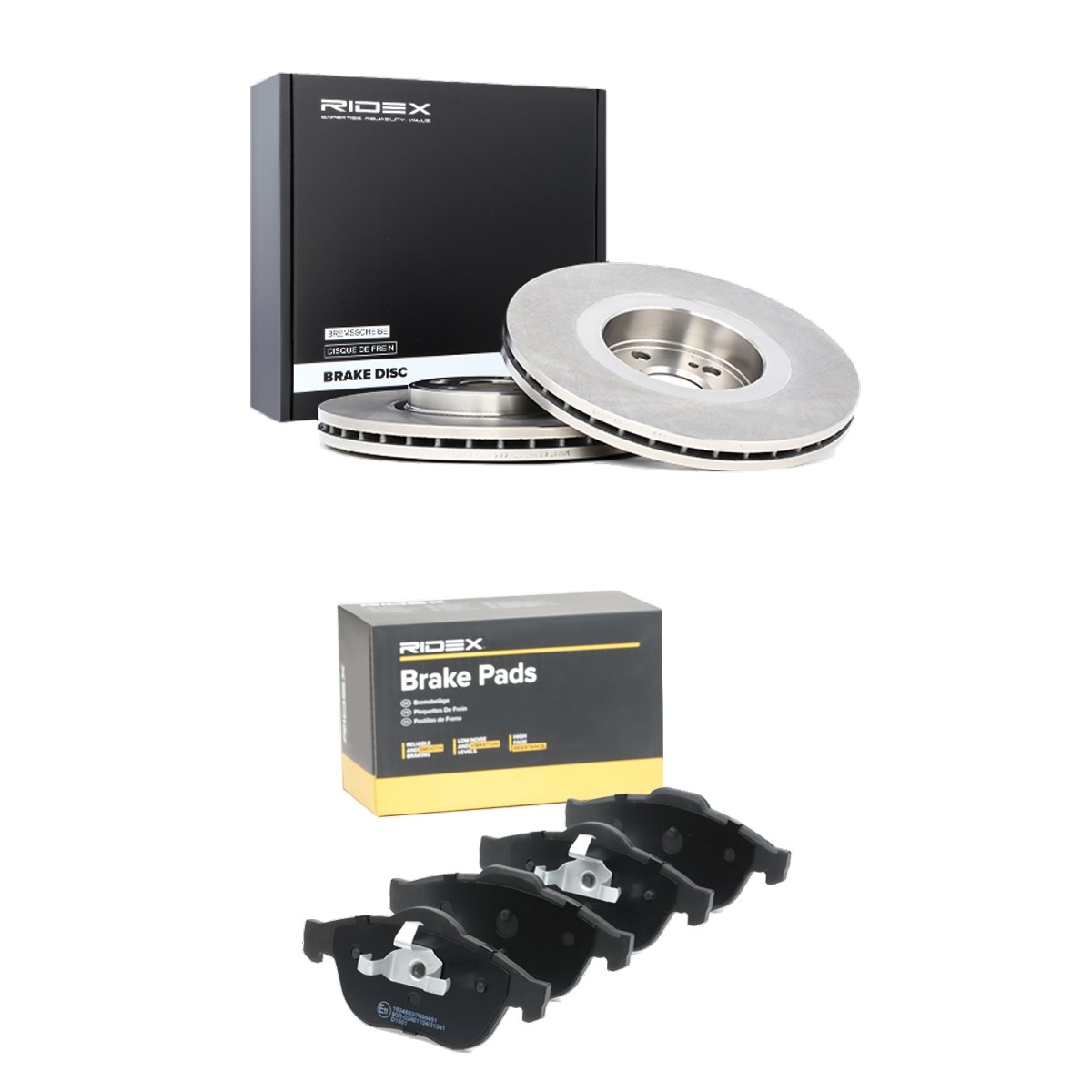 RIDEX Brake discs and pads set Article number: 3405B2714 cheaply