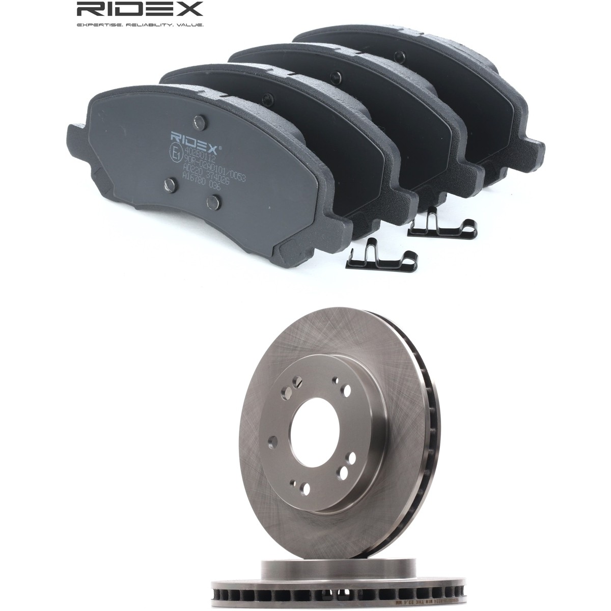 RIDEX Brake discs and pads set Article number: 3405B2736 cheaply