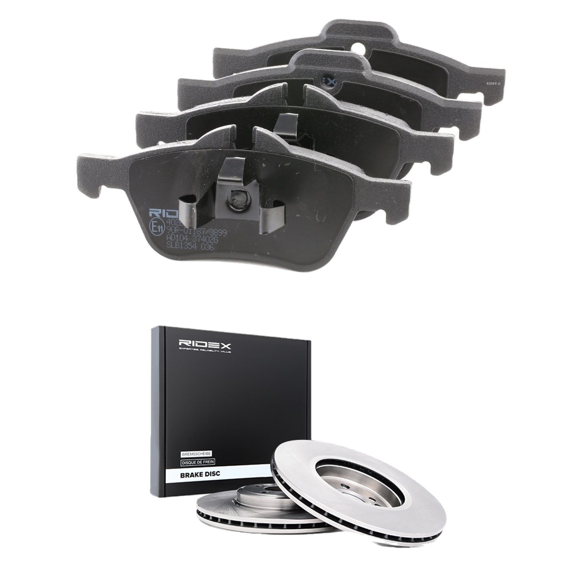 RIDEX Brake discs and pads set Article number: 3405B2739 cheaply
