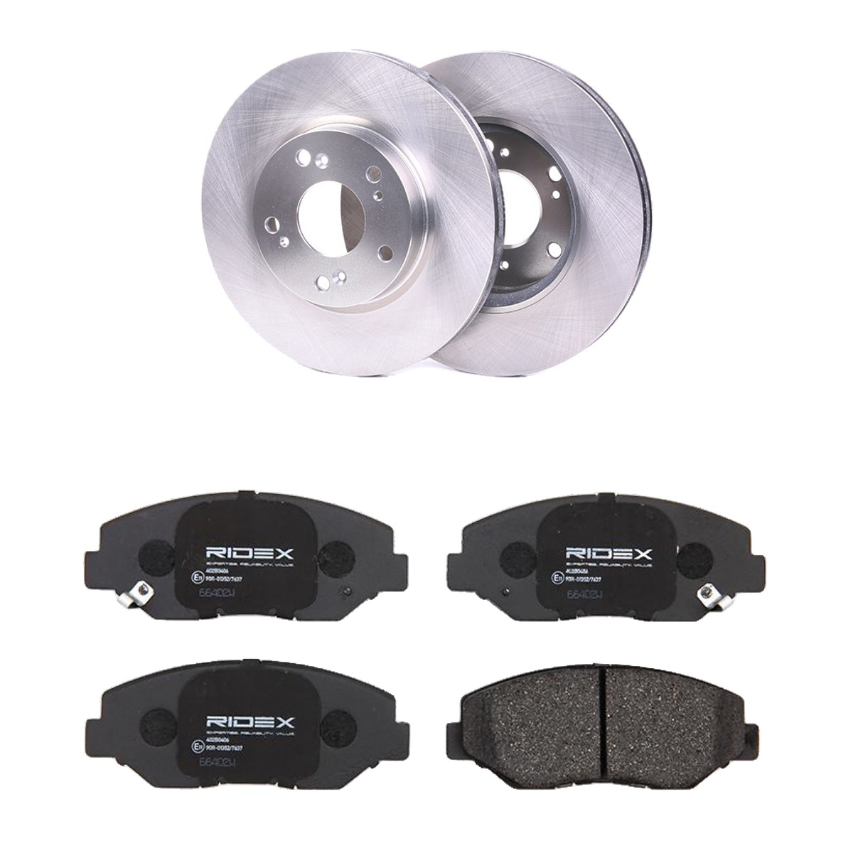 RIDEX Brake discs and pads set Article number: 3405B2750 cheaply