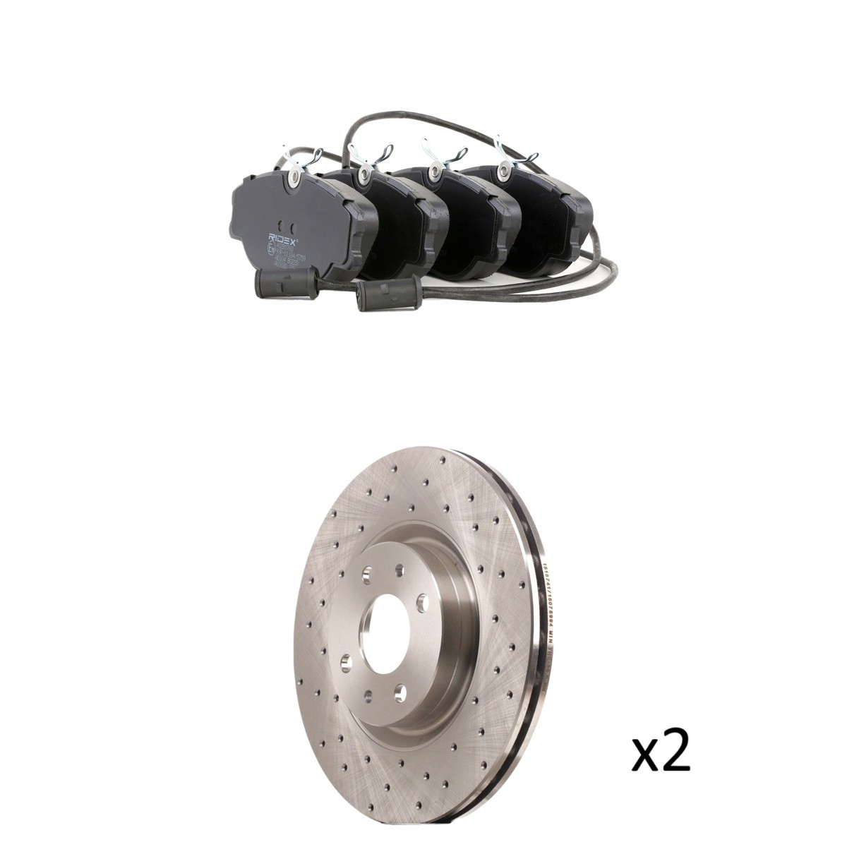 RIDEX Brake discs and pads set Article number: 3405B2822 cheaply