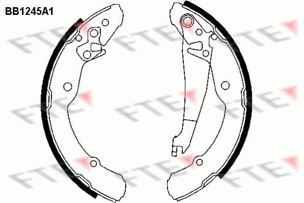 FTE Brake Shoe Set Article number: 9100049 cheaply