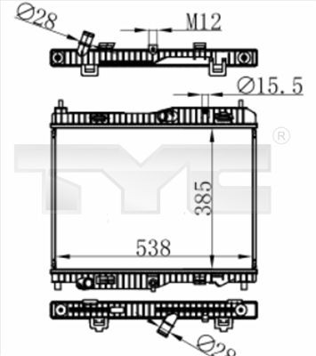 TYC Radiaator, mootorijahutus Artikli number: 710-0059 soodsalt