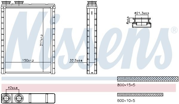 NISSENS Heater matrix Article number: 707286 cheaply