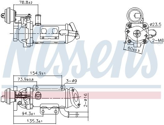 NISSENS 989289 EGR-jahuti ESPACE 2.0 dCi (JK01, JK02, JK1J, JK1K, JK1H) 150 HP Diisel