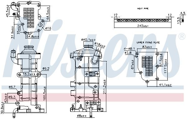 NISSENS 989374 Ψυγείο EGR Daily 35S17, 35C17, 40C17, 45S17,45C17, 50C17, 60C17, 65C17,... 170 PS Πετρέλαιο