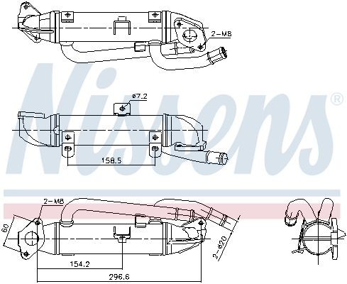 NISSENS 989414 EGR-jahuti PASSAT 2.0 TDI 136 HP Diisel 2005
