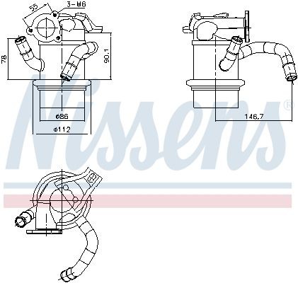 NISSENS 989421 EGR-jahuti CADDY 2.0 TDI 150 HP Diisel