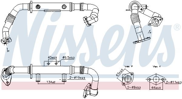 NISSENS 989428 EGR-jahuti NAVARA 2.5 dCi 4WD (D40TT, D40T, D40M, D40BB) 190 HP Diisel