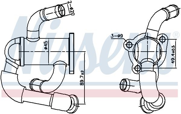 NISSENS 989433 EGR-jahuti CORSA 1.3 CDTI 16V (F08, W5L) 69 HP Diisel 2012